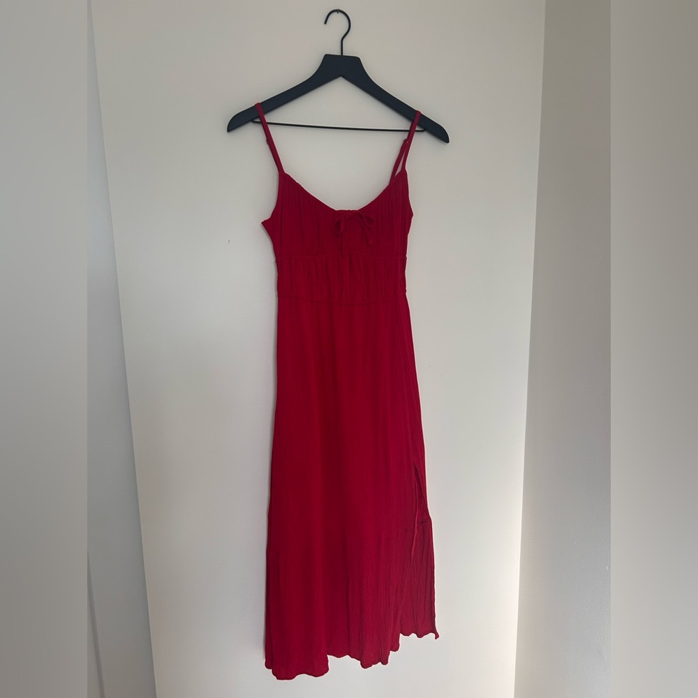 Hollister Red  Dress with Slit